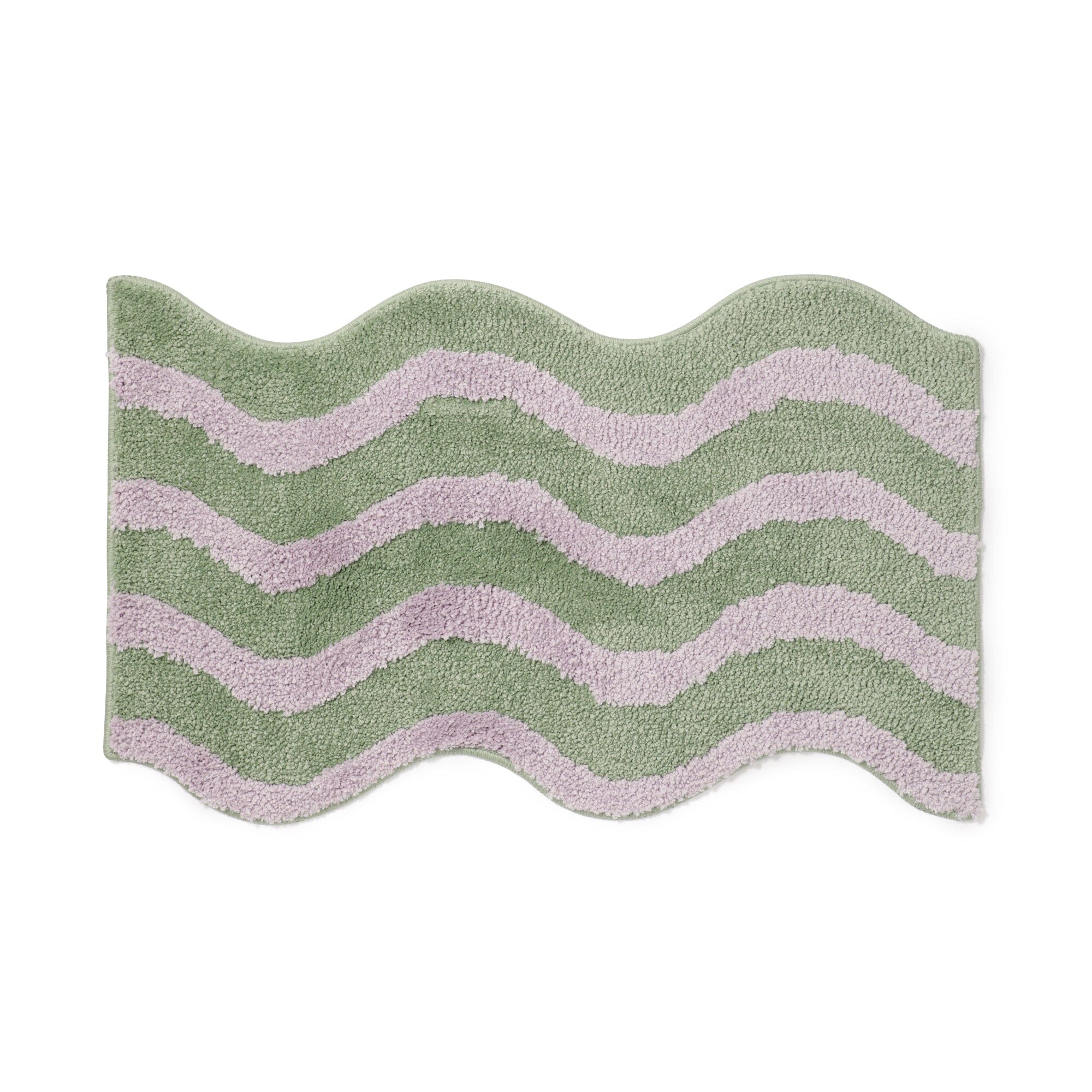 Tapis Rayures Vagues Vert Clair X Violet