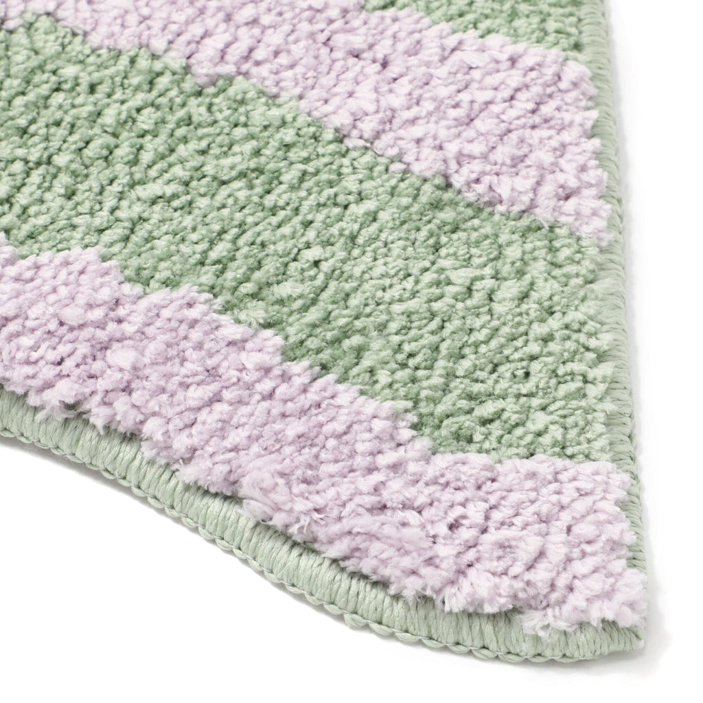 Tapis Rayures Vagues Vert Clair X Violet