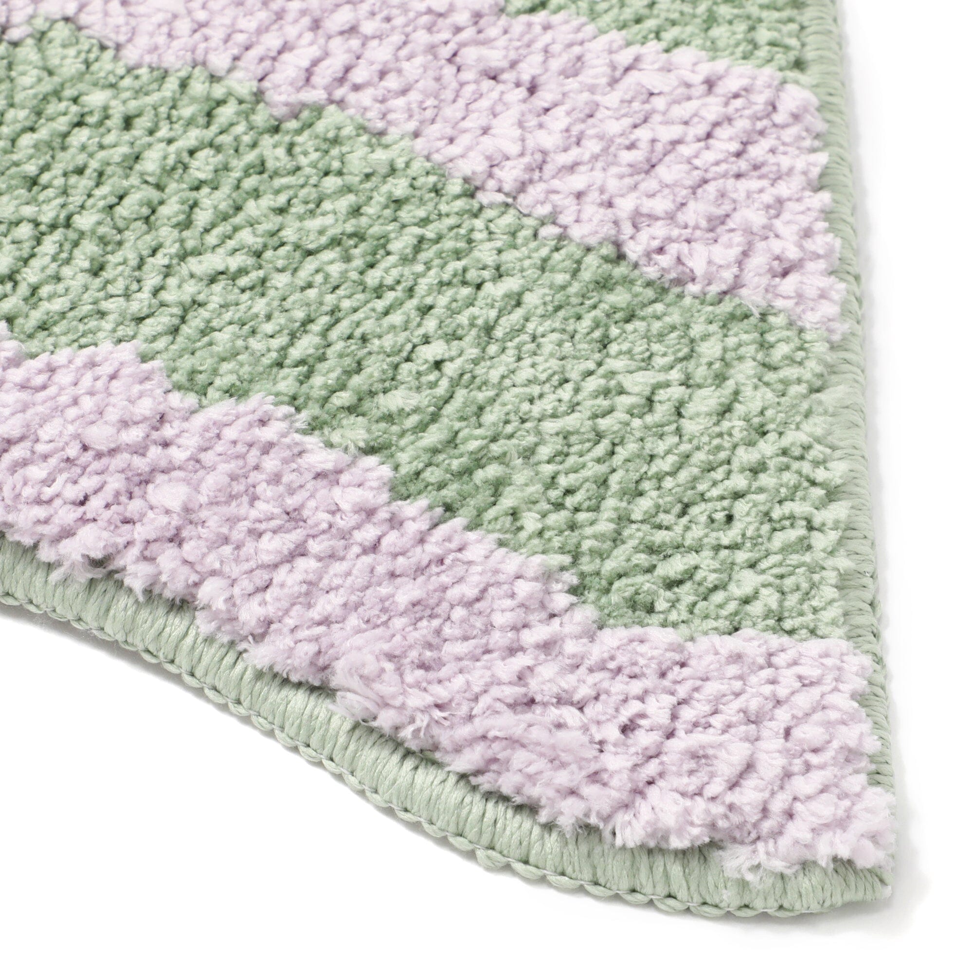 Tapis Rayures Vagues Vert Clair X Violet