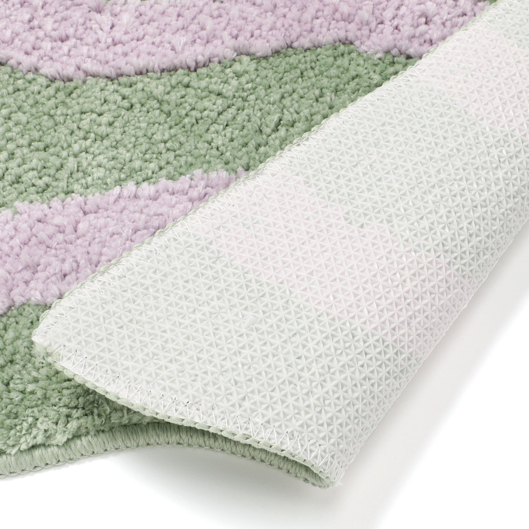 Tapis Rayures Vagues Vert Clair X Violet