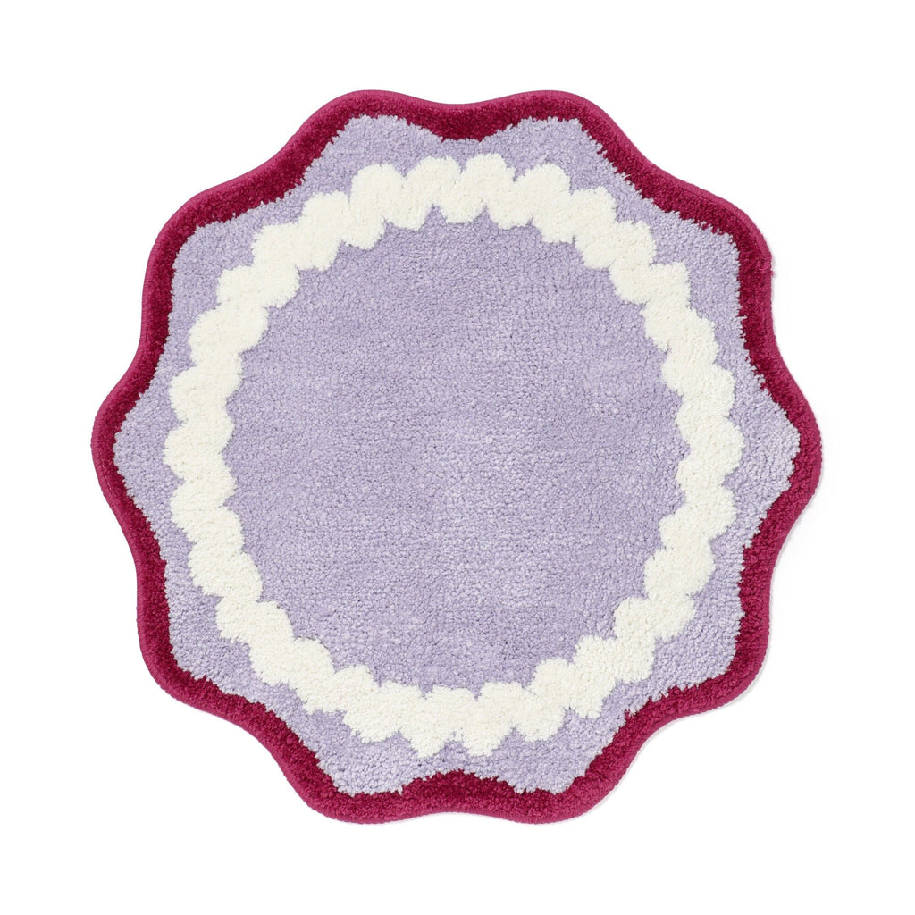 Tapis rond rose
