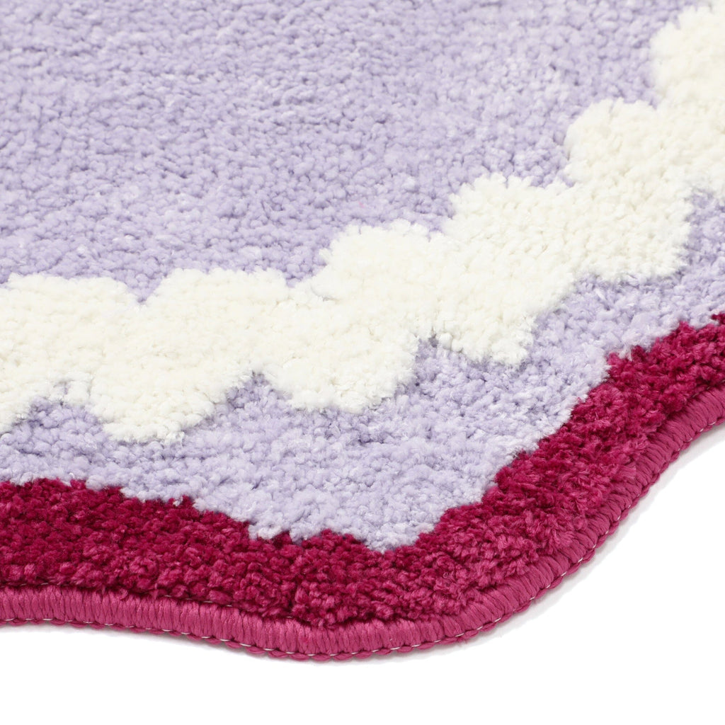 Tapis rond rose