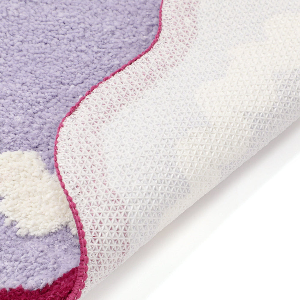 Tapis rond rose