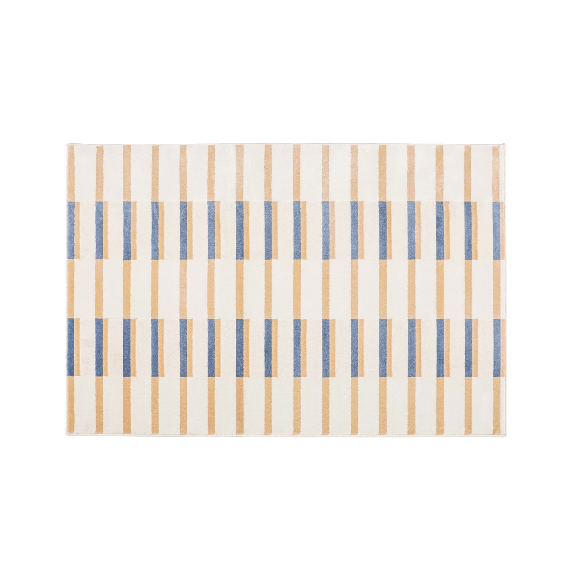 Tapis Rhythm Line Moyen 2000 X 1400 Orange X Bleu