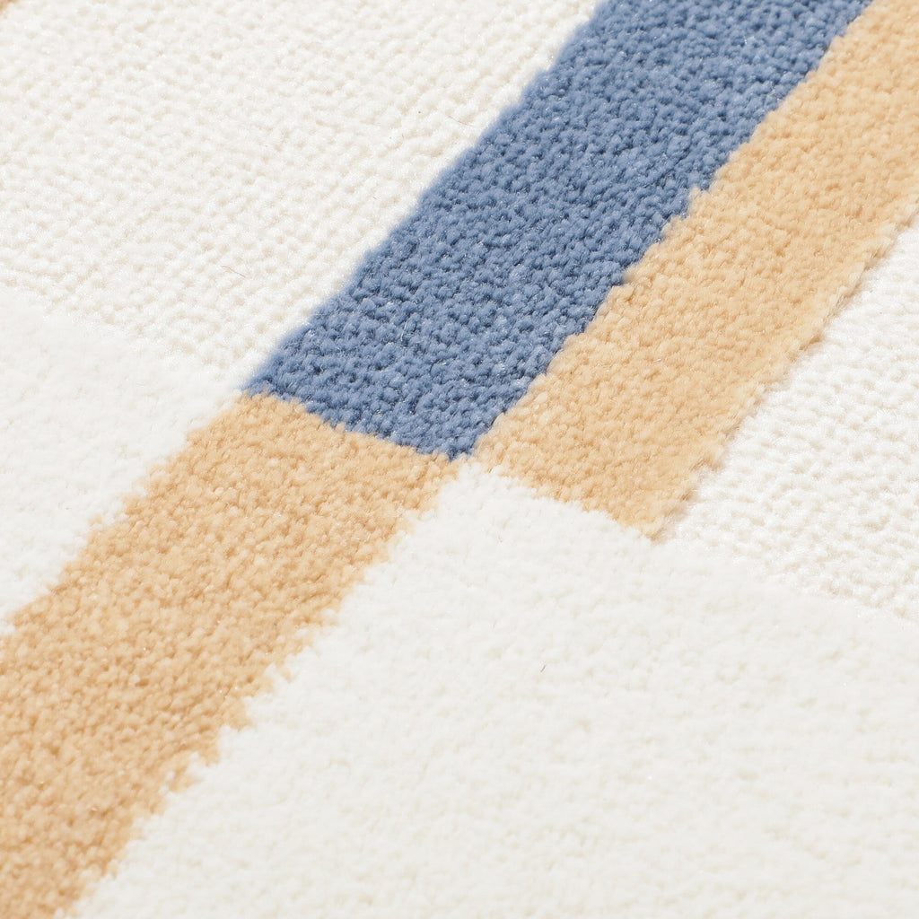 Tapis Rhythm Line Moyen 2000 X 1400 Orange X Bleu