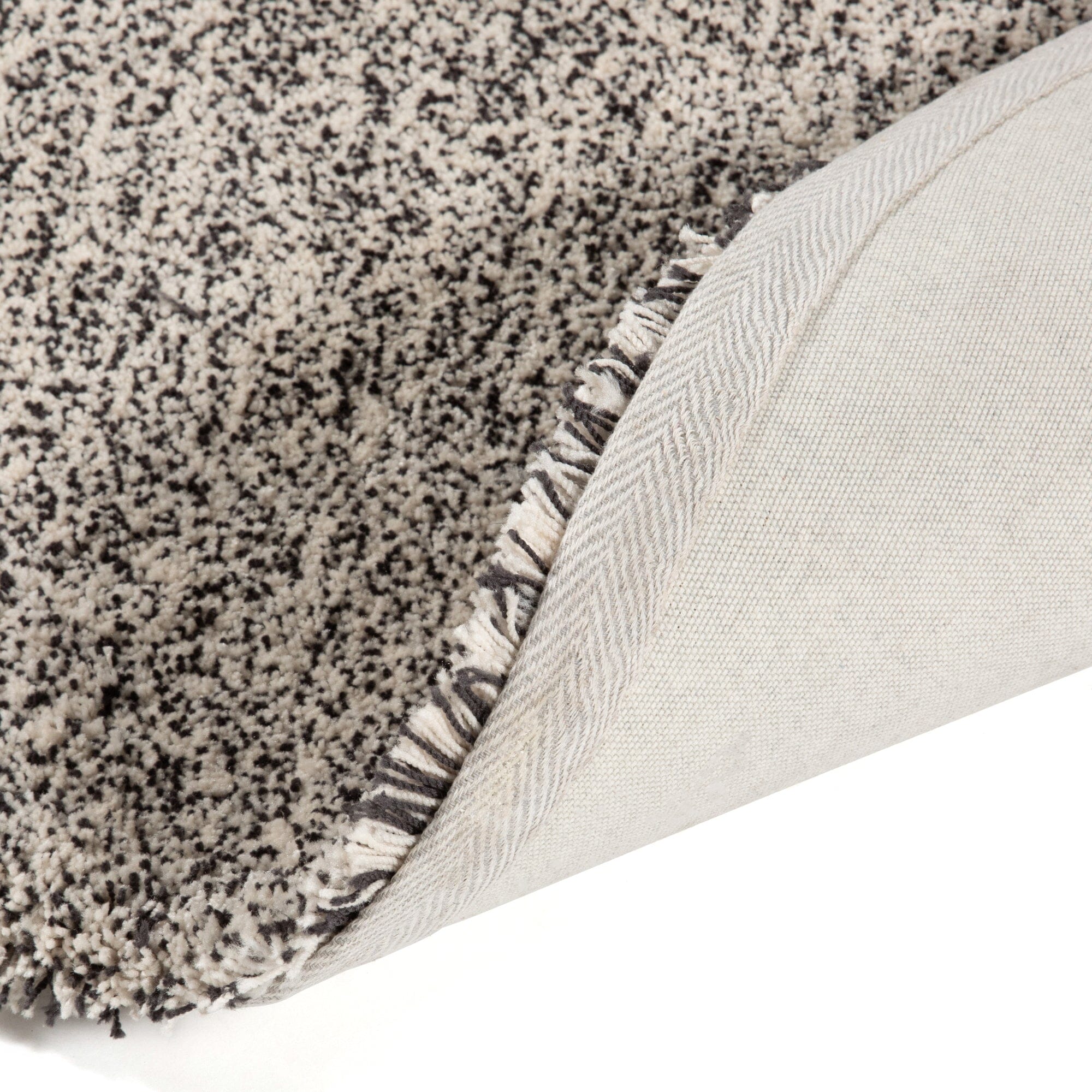 Round Rug Φ1500 Ivory X Black