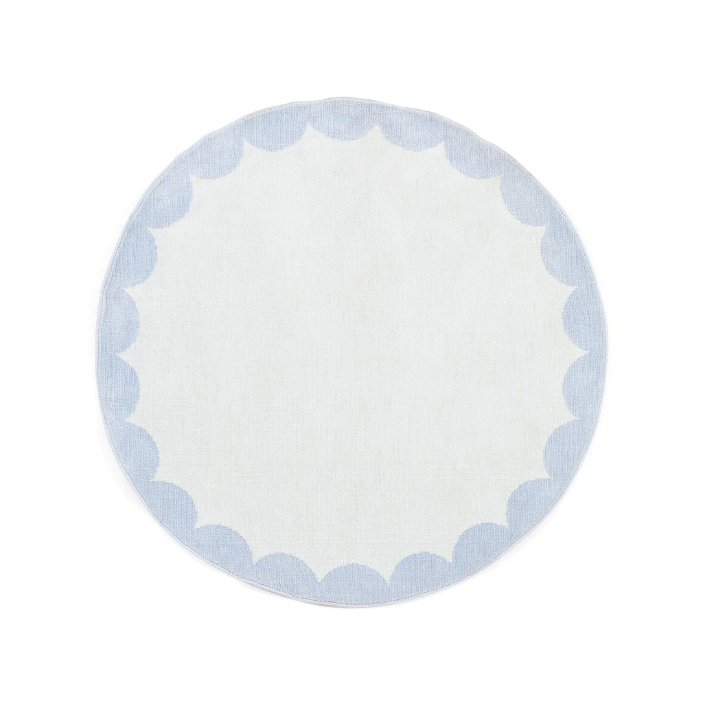 Tapis Φ1500 Bleu clair X Gris clair