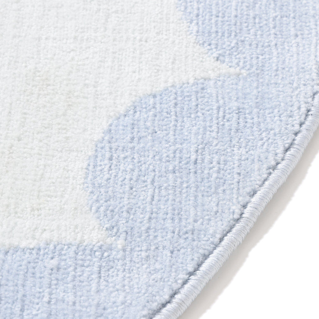 Tapis Φ1500 Bleu clair X Gris clair