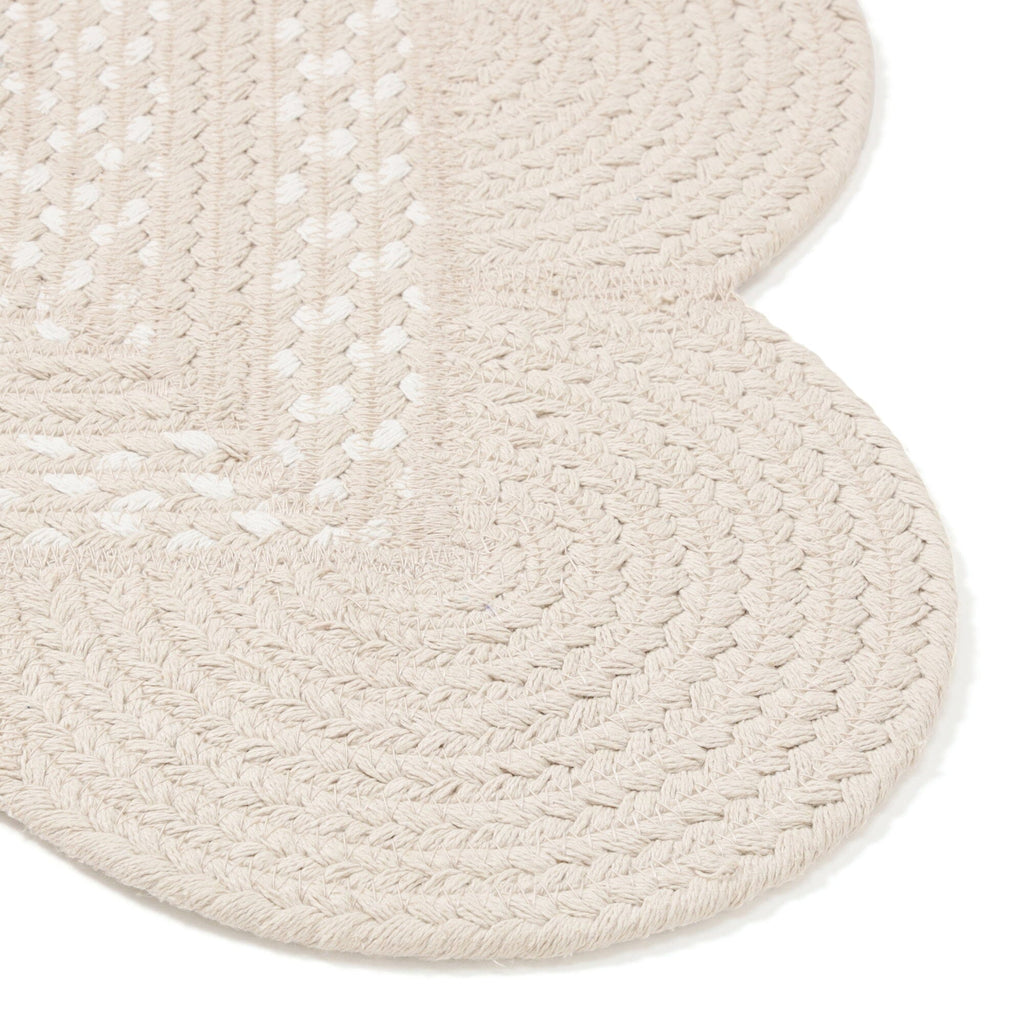 Cotton Rug Small Beige x White