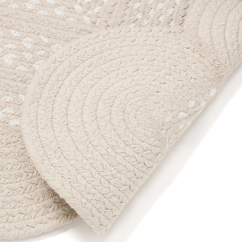 Cotton Rug Small Beige x White