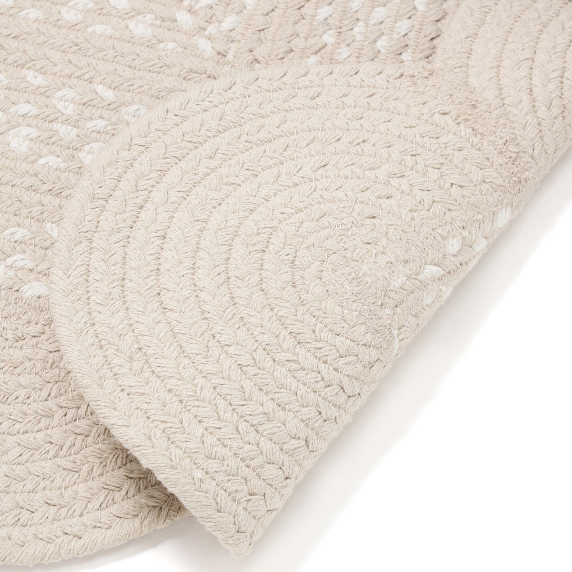 Cotton Rug Small Beige x White