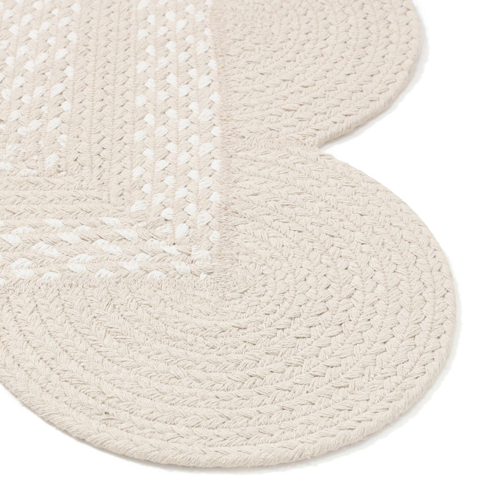 Cotton Rug Medium Beige x White