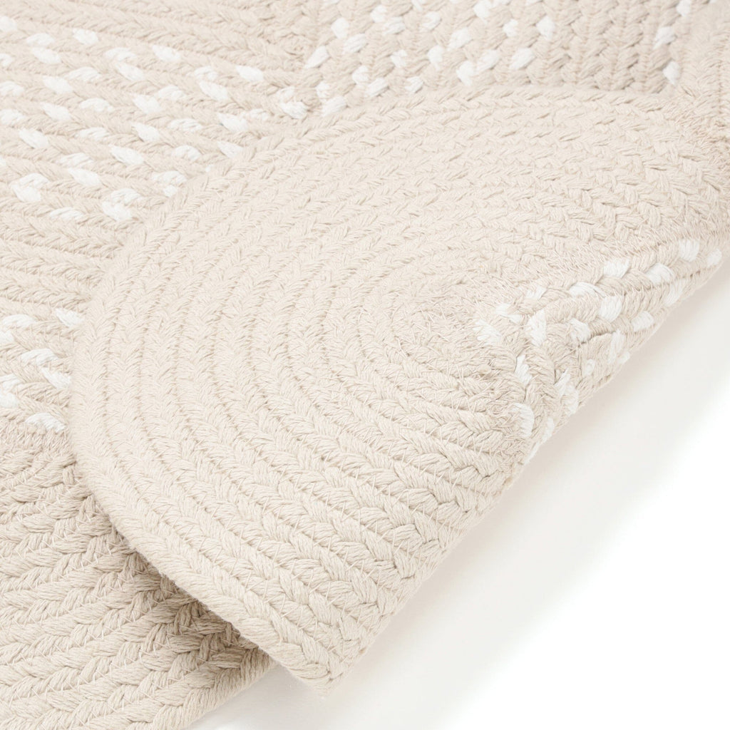 Cotton Rug Medium Beige x White