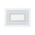 Cotton Rug Small White x Blue
