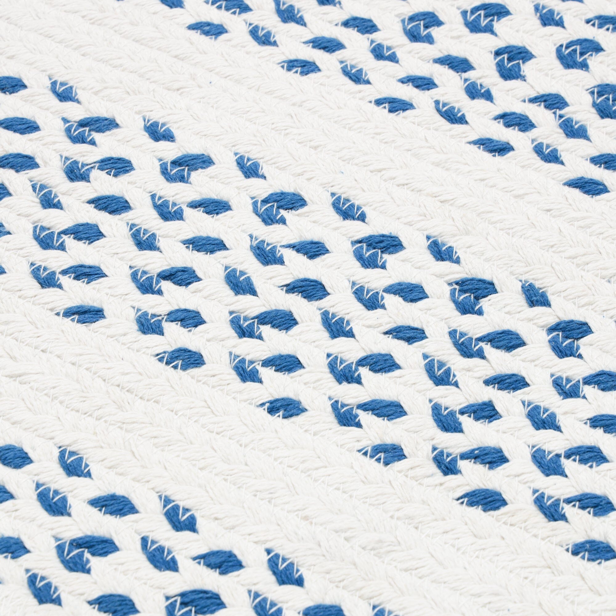 Cotton Rug Medium White x Blue