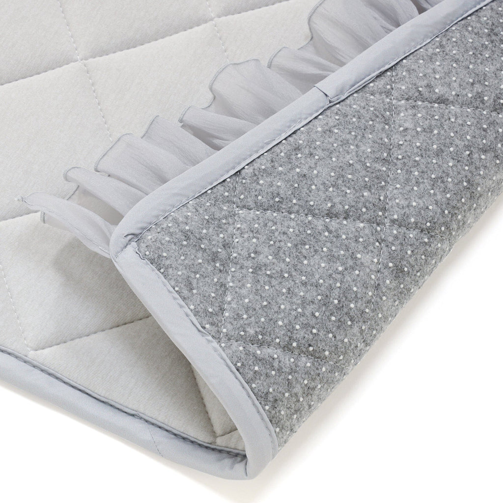 Rug With Frills Medium Light Gray