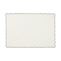 Rug Scallop Medium Beige x Dark Gray