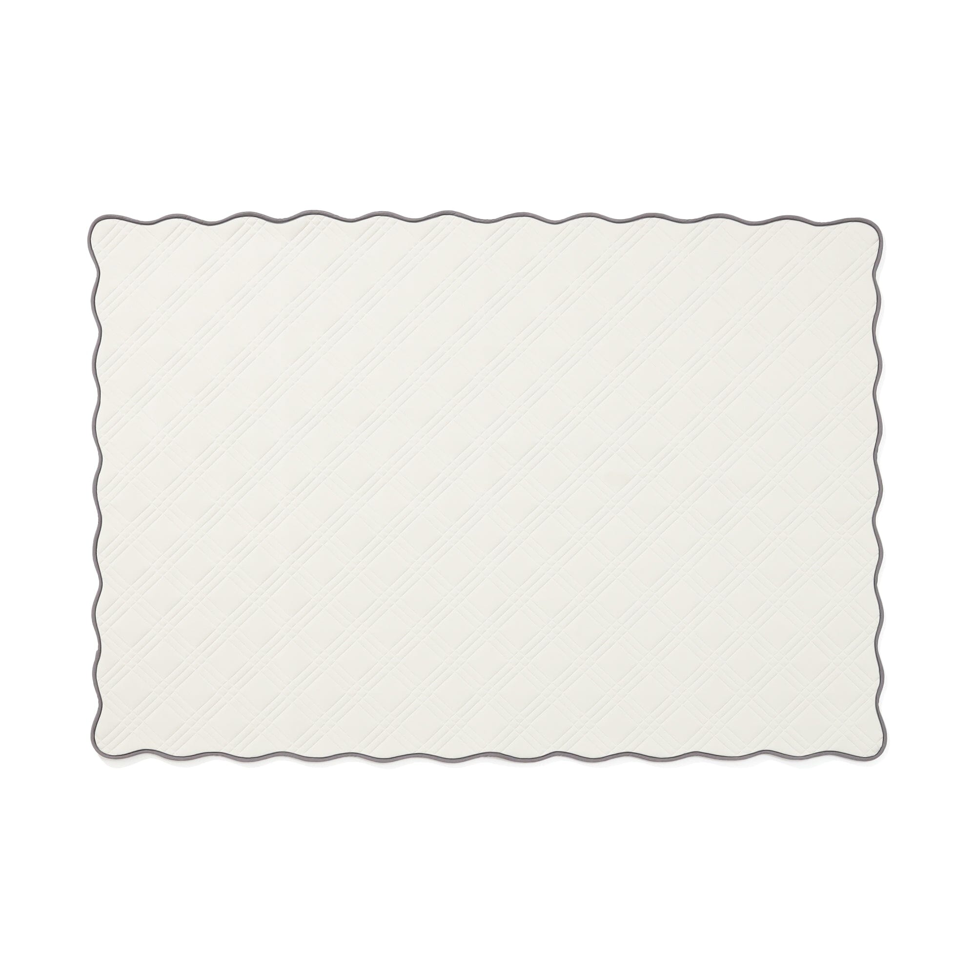 Rug Scallop Medium Beige x Dark Gray
