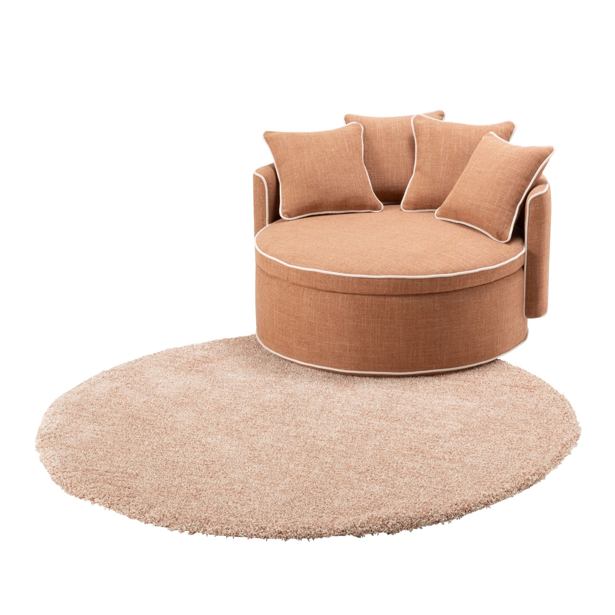 Sofa Round Light Brown