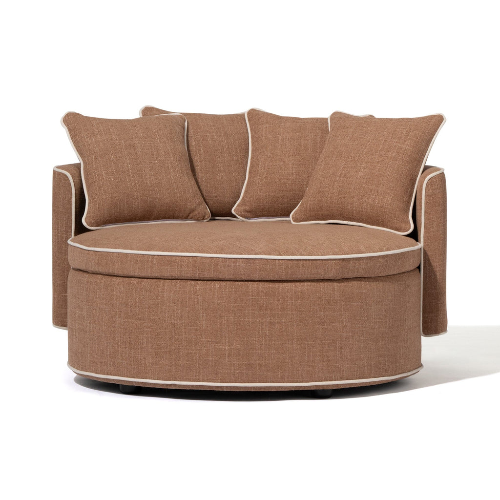 Sofa Round Light Brown