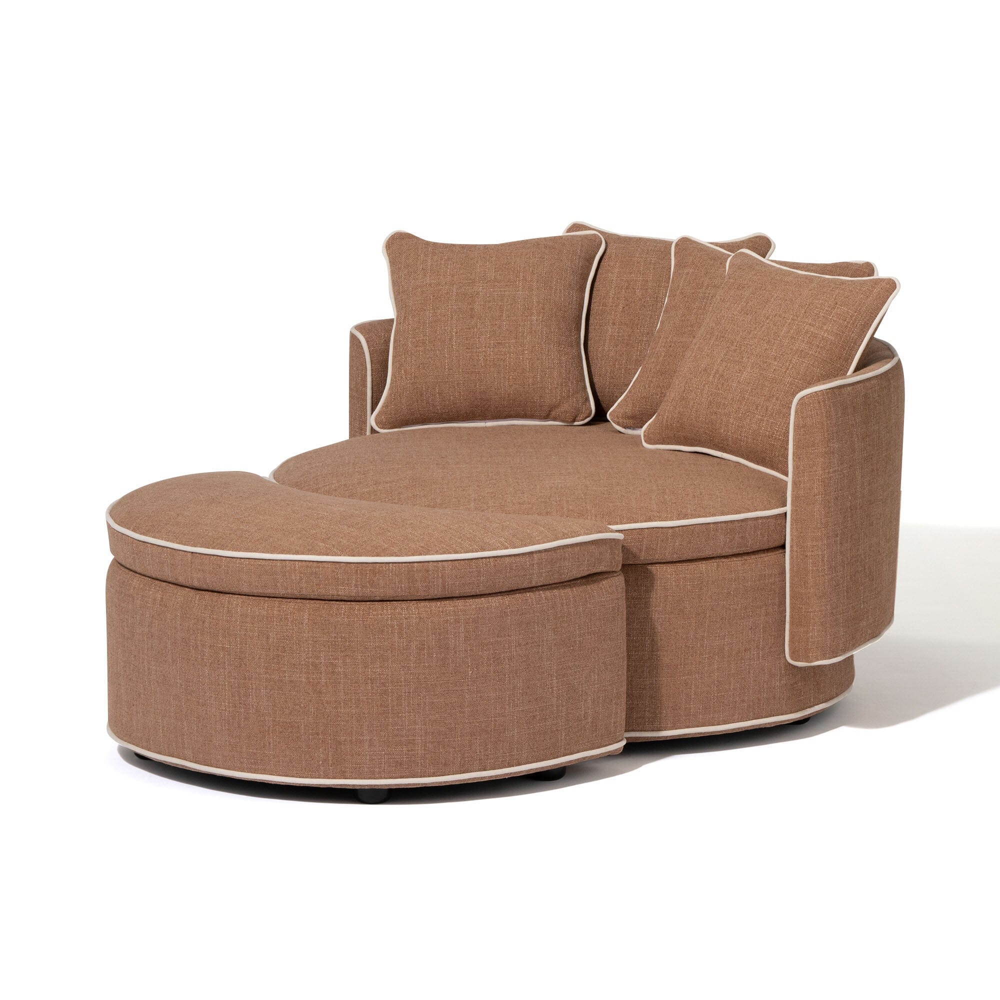 Sofa Round Light Brown