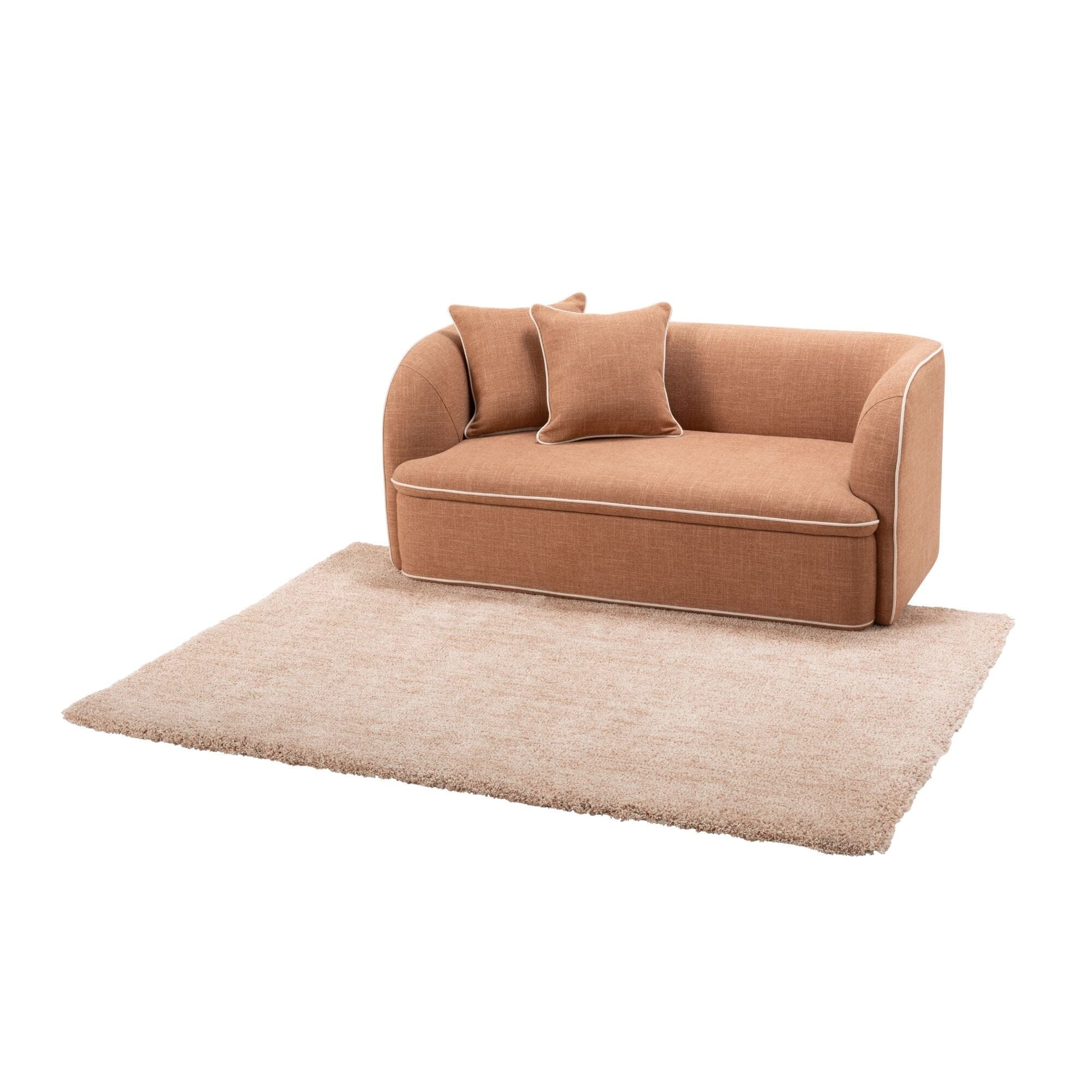 Sofa 2 Seat Light Brown