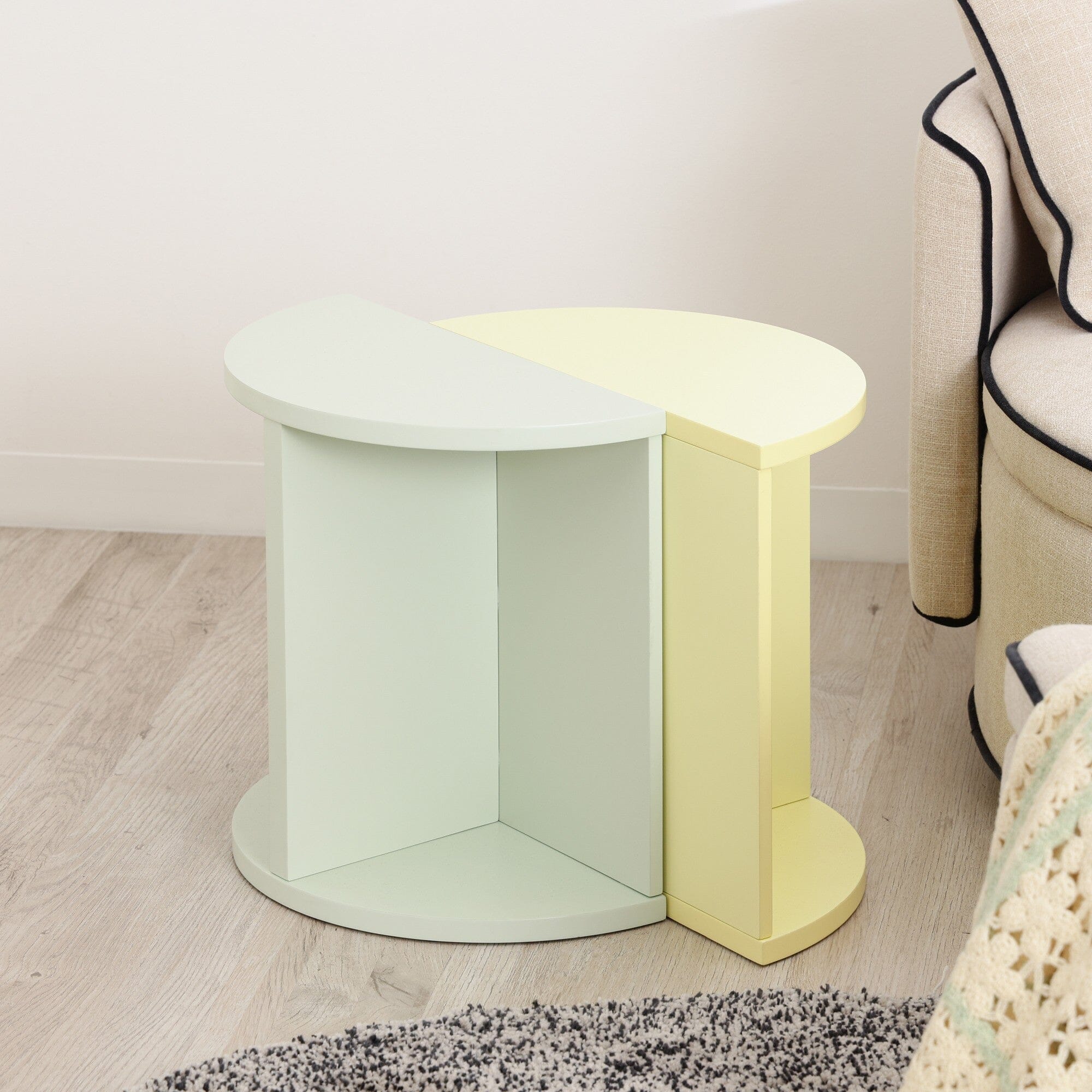 Side Table Low Light Green