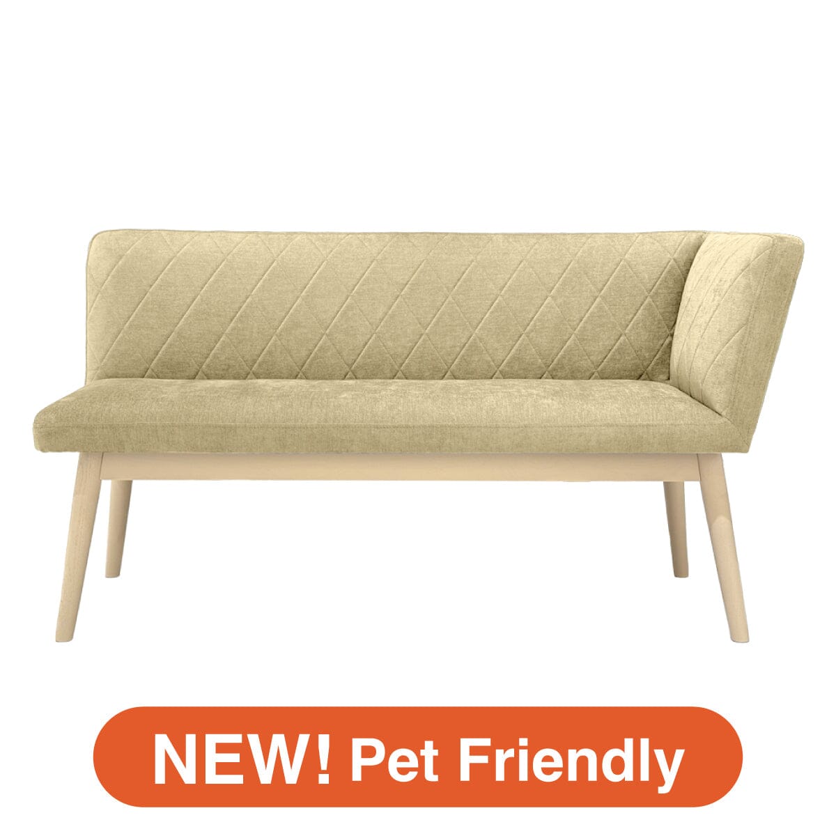 Couch Left Light Beige X White (W1350 × D537 × H740)