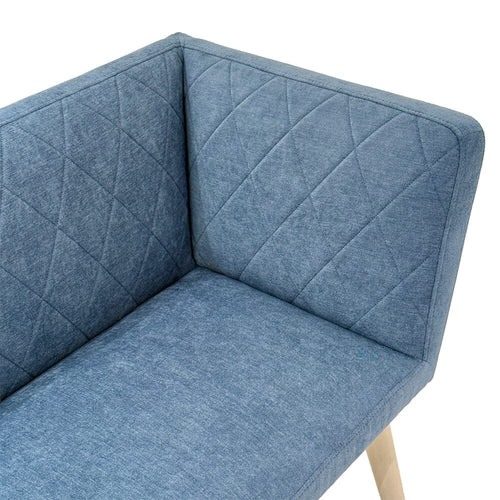 Canapé gauche bleu X blanc (L1350 × P537 × H740)